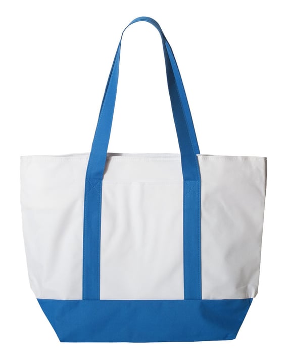 Front view of Bay View Giant Zippered Tote