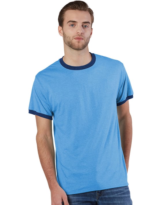 Front view of Adult Triblend Ringer T-Shirt