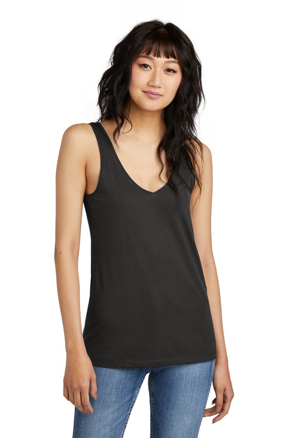 Front view of Women’s Perfect Blend&reg; CVC V-Neck Tank