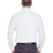 Back view of Adult Long-Sleeve Whisper Piqué Polo