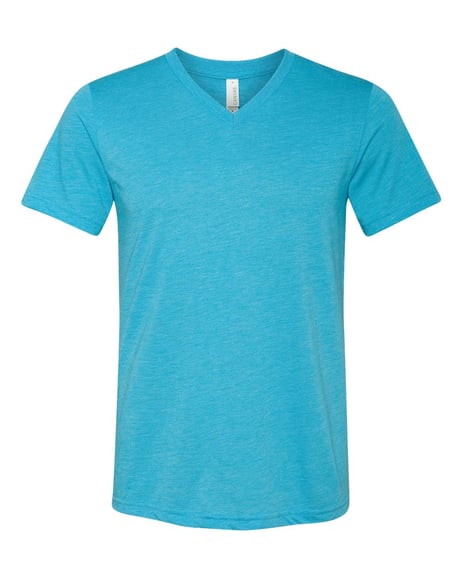 Frontview ofTriblend V-Neck Short Sleeve Tee