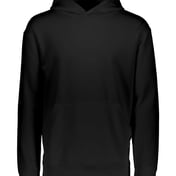 Front view of Youth Wicking Fleece Hooded Sweatshirt