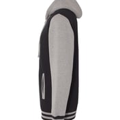 Side view of Heavyweight Varsity Full-Zip Hooded Sweatshirt