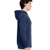 Side view of French Terry Pullover Hooded Sweatshirt