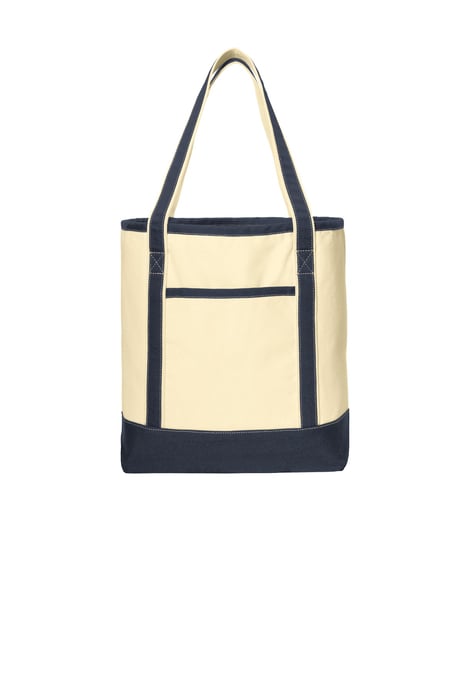 Front view of Large Cotton Canvas Boat Tote
