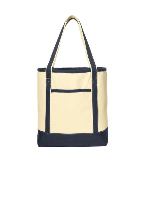 Front view of Large Cotton Canvas Boat Tote