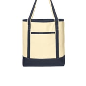 Front view of Large Cotton Canvas Boat Tote