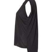 Side view of Women’s Flowy Rolled Cuffs Muscle Tee