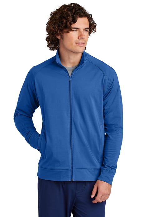 Front view of Sport-Wick&reg; Stretch Full-Zip Cadet Jacket