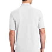 Back view of Combed Ring Spun Pique Polo