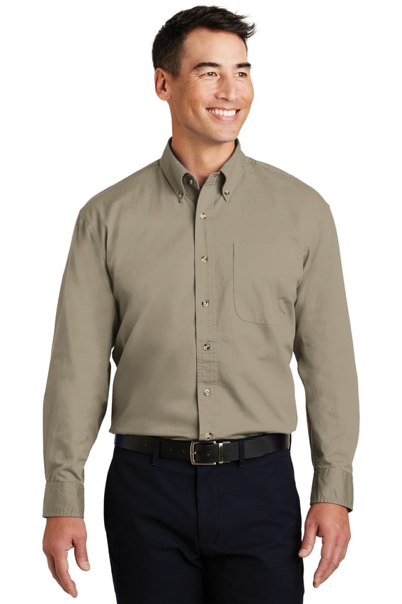 Front view of Long Sleeve Twill Shirt