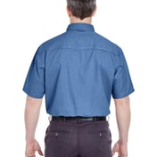 Back view of Adult Cypress Short-Sleeve Denim With Pocket