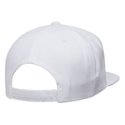 Back view of Adult 5-Panel Structured Flat Visor Classic Snapback Cap