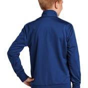 Back view of Youth Tricot Sleeve Stripe Track Jacket