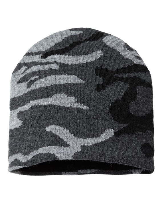 Front view of USA-Made Camo Beanie