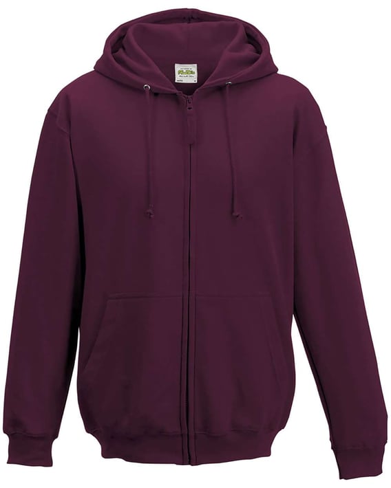Front view of Midweight College Full-Zip Hooded Sweatshirt