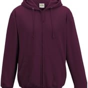Front view of Midweight College Full-Zip Hooded Sweatshirt
