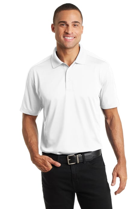 Front view of Diamond Jacquard Polo