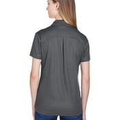 Back view of CrownLux Performance® Ladies’ Plaited Polo
