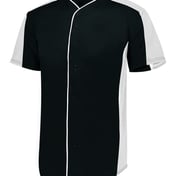 Side view of Youth Full Button Baseball Jersey
