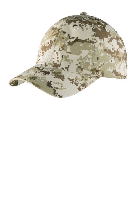Front view of Digital Ripstop Camouflage Cap
