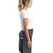 Side view of Domain Contrast Denim Waist Apron With Pocket