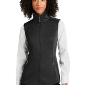 Front view of Ladies Collective Smooth Fleece Vest