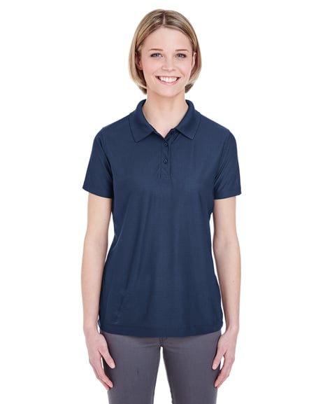 Front view of Ladies' Cool & Dry Box Jacquard Performance Polo