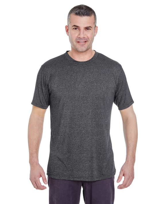 Front view of Men’s Cool & Dry Heathered Performance T-Shirt