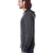 Side view of Triblend Full-Zip Light Hooded Sweatshirt