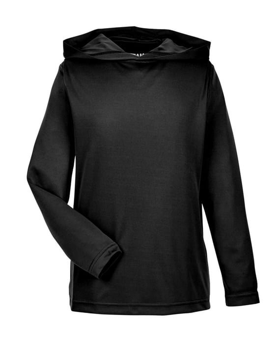Front view of Youth Zone Performance Hooded T-Shirt