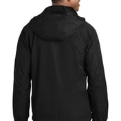 Back view of Hooded Raglan Jacket