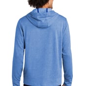 Back view of PosiCharge ® Tri-Blend Wicking Fleece Full-Zip Hooded Jacket