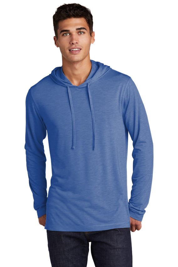 Front view of PosiCharge ® Tri-Blend Wicking Long Sleeve Hoodie