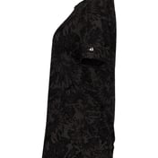 Side view of Women’s Tie-Dyed Tri-Blend T-Shirt