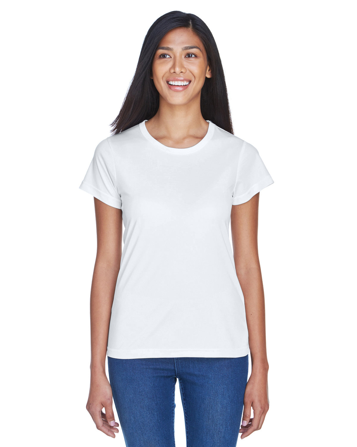 Front view of Ladies’ Cool & Dry Sport Performance Interlock T-Shirt
