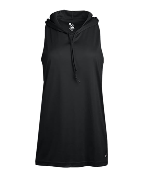 Front view of Women’s B-Core Racerback Hooded Tank Top