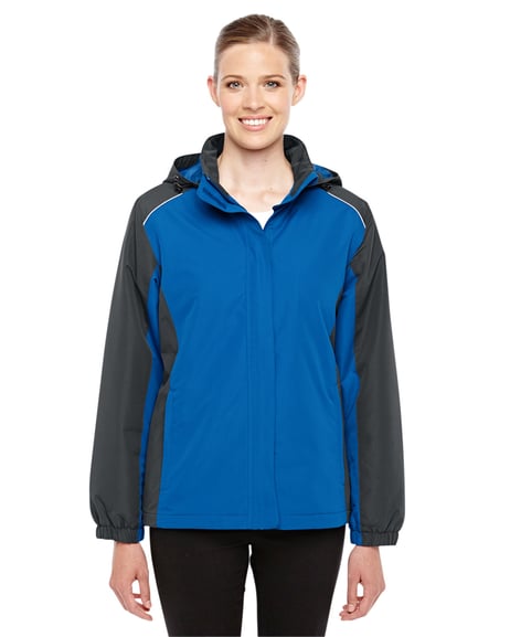 Front view of Ladies' Inspire Colorblock All-Season Jacket