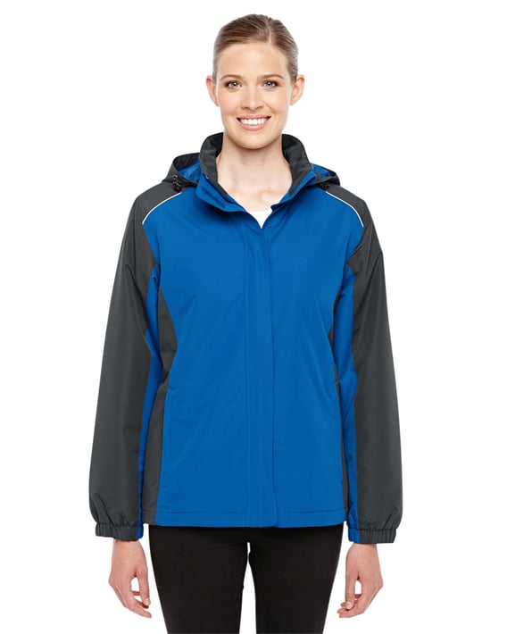 Front view of Ladies’ Inspire Colorblock All-Season Jacket