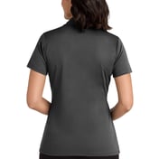 Back view of Women’s Heathered Silk Touch Performance Polo