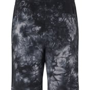 Back view of Tie-Dyed Fleece Shorts