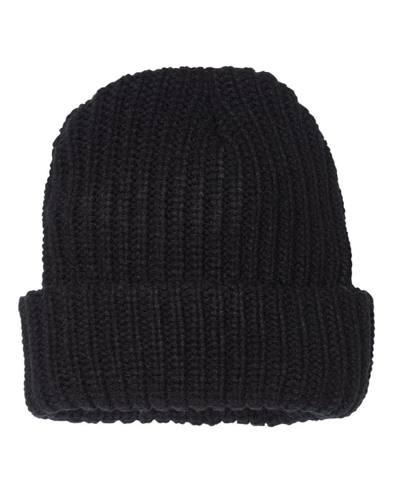 Front view of 12″ Chunky Knit Cuffed Beanie