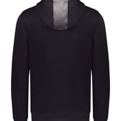 Back view of Youth Eco Revive™ Three-Season Triblend Fleece Full-Zip Hooded Sweatshirt