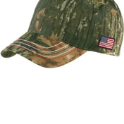 Front view of Port Authority&reg; Americana Contrast Stitch Camouflage Cap