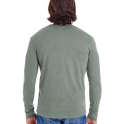 Back view of Men’s Heather Sueded Long-Sleeve Jersey