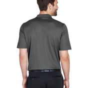 Back view of CrownLux Performance® Men’s Plaited Polo