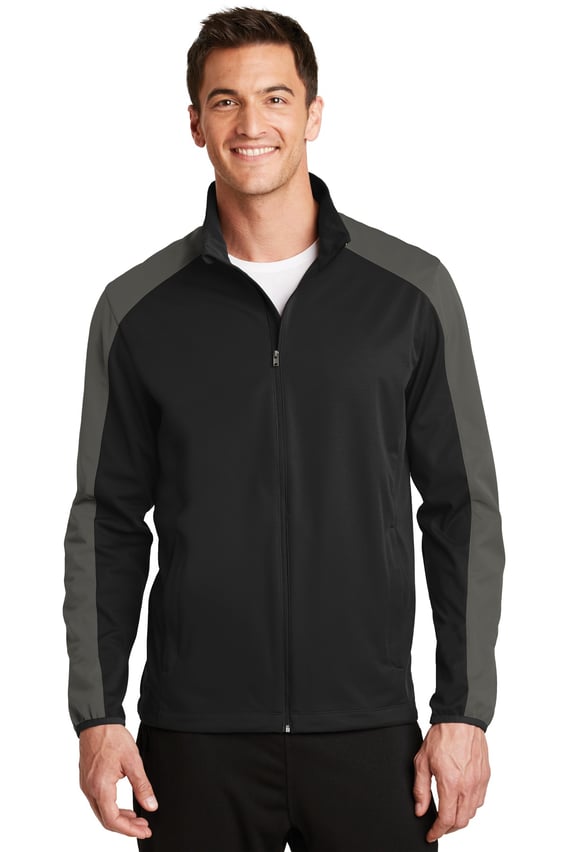 Front view of Active Colorblock Soft Shell Jacket