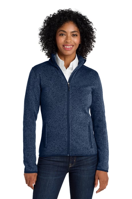 Front view of Women's Sweater Fleece Jacket