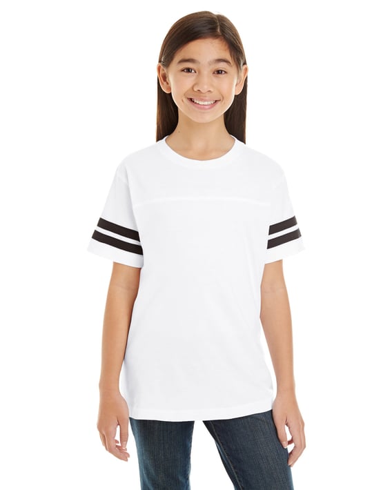 Front view of Youth Football Fine Jersey T-Shirt