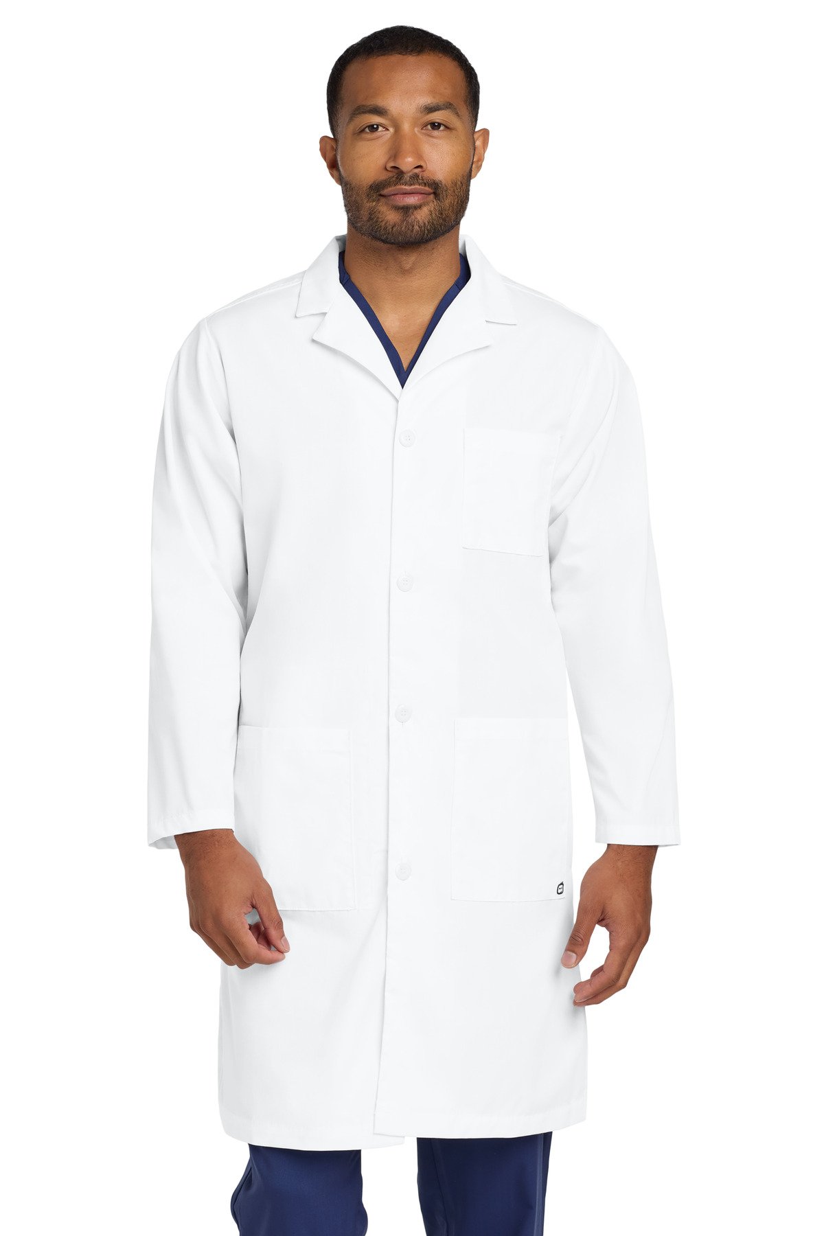 Front view of Men’s Long Lab Coat